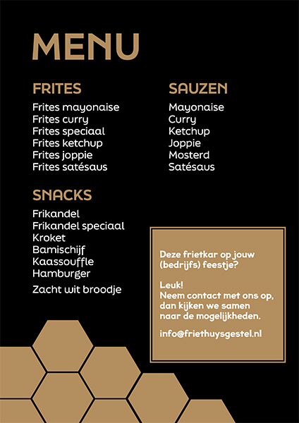 friethuys gestel frietwagen menu b